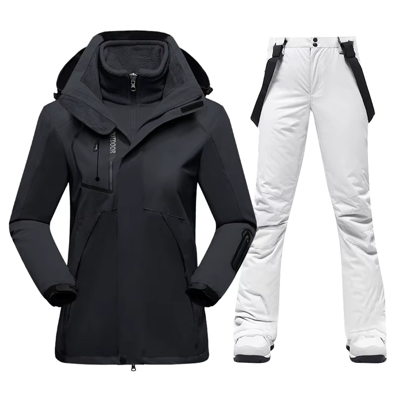 New Winter Ski Suit Women Warm Windproof Waterproof Ski Jacket Ski Pants Female Outdoor Sports Snow Coat Trousers Snowboard Wear